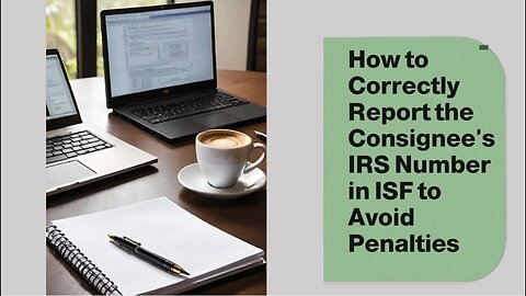 What Steps Should I Take to Report the Consignee's IRS Number in ISF Correctly?