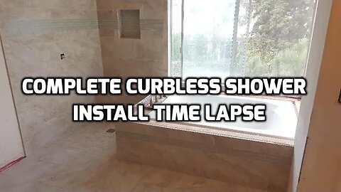 Complete Curbless Shower & Floor Install Arc Pan Time Lapse