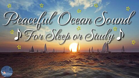 Peaceful ocean wave crashing sounds | For sleep or study