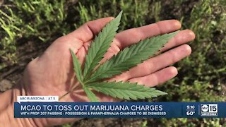 MCAO says it will dismiss pending charges of possession of marijuana