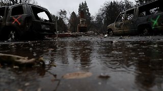 Rain Raises Fears Of Mudslides And Flooding In California Burn Areas