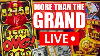 🔴 I HIT MORE THAN THE GRAND JACKPOT LIVE on LUXURY LINE SLOT MACHINE