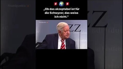 Helmut Schmidt über die Migration und Bevölkerungswachstum - gibt keine Empfehlung an die Schweiz