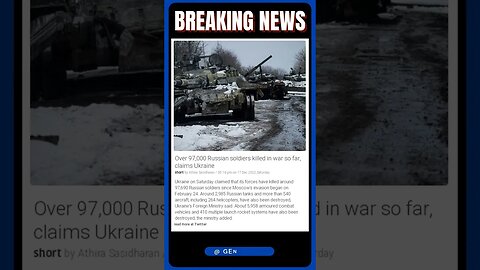 Breaking News | 97,000 Lives Lost: Ukraine's Tragic War with Russia | A Look at the Devastating Toll