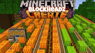 Fully Automatic Pumpkin Melon Farm! Minecraft Create Blockheadz Create 10