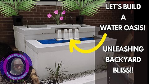 Building a concrete block water fountain using construction adhesive. Part 1