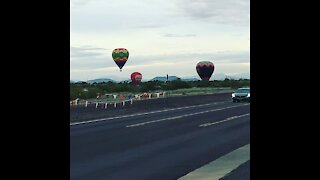 Hot air balloons in