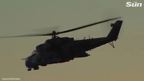 Russian attack helicopters destroy Ukrainian missile launch site
