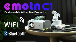 Emotn C1 720p 1080p Supported Wi Fi Bluetooth projector
