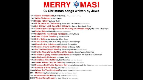 Jews Subvert Christmas Through Music