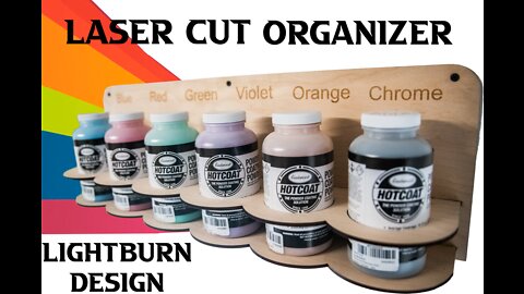 Design and Build an organizing shelf with Lightburn Tutorial full process display and storage Laser