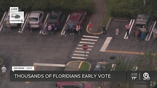Lines spotted at some early-voting locations in Palm Beach County