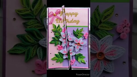 🌼 Beautiful 3D Paper Quilling Cards | ත්‍රිමාණ පේපර් කුවිලින් සුභ පැතුම් පත් 🌼@chcreation moratuwa