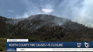 Deer Fire causes I-15 closure