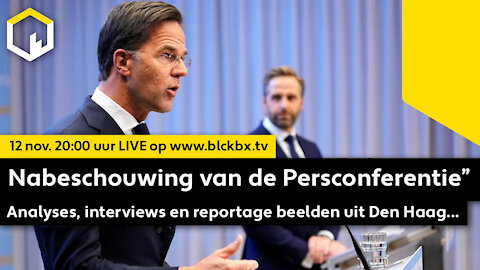 LIVESTREAM 12 Nov Nabeschouwing van de Persconferentie!