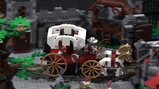 Lego Horse Carriage Buggy on lego rails