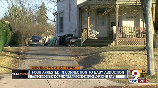 Four arrested in connection to baby abduction