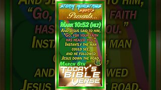 MAR 06, 2023 | STORM MINISTRIES | Daily Bible Verse | Mark 10:52 (NLT) | #shorts