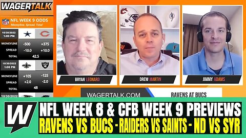 NFL Week 8 Picks and Predictions | Ravens vs Buccaneers | Raiders vs Saints | Notre Dame vs Syracuse