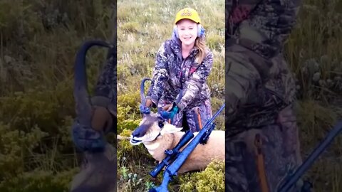 Girl Gets A Pronghorn Antelope in Wyoming!