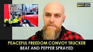 Peaceful Freedom Convoy Trucker Beat and Pepper Sprayed