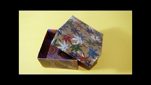 Origami - How to make a Box with Lid