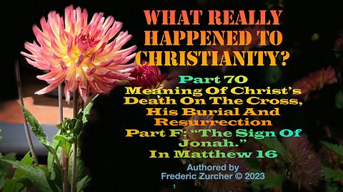 Fred Zurcher on What Really Happened to Christianity pt70