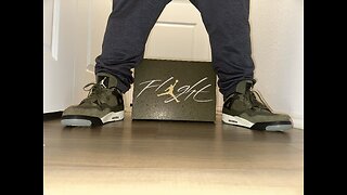 Air Jordan 4 Retro SE Craft Olive Unboxing and On Feet View