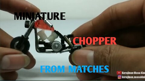 make a miniature chopper from matches
