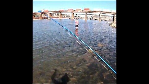 Bass fishing below the Dam