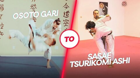 Osoto Gari Feint to Sasae Tsurikomi Ashi || #jujitsu #judo #jiujitsu #nagewaza #ashiwaza #grappling