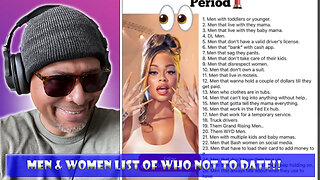 Men & Women Don't Dating List!!