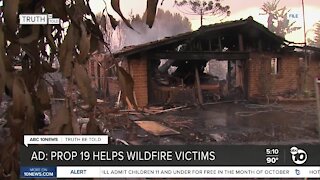 Ad: Prop 19 helps wildfire victims