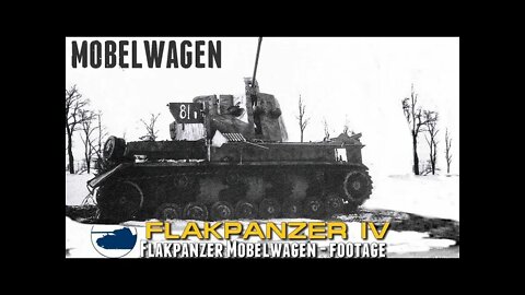 Rare WW2 Flakpanzer Möbelwagen - Footage.