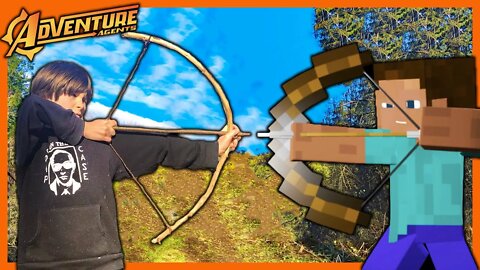 Minecraft Vs. Bushcraft - The Bow and Arrow Build