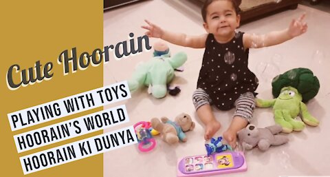 Cute 🥰 Baby Hoorain Playing with Toys 🧸 | Hoorain's World 🌎 | Hoorain ki Mastiyan | Mano Billi