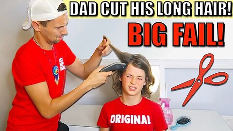 DAD Cut JOJO'S HAIR ✂️ *boys long hair to short hair EPIC FAIL