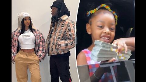 Cradi B And Offset Gifted Kulture A STACK Of $50k For Her 4th B-day She's Dancing On Her Dad!🥰