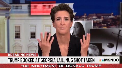 Rachel Maddow's bizarre reaction to Donald Trump's mugshot (Parody)