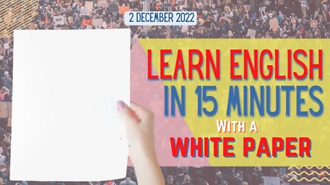 LEARN ENGLISH with a Sheet of White Paper