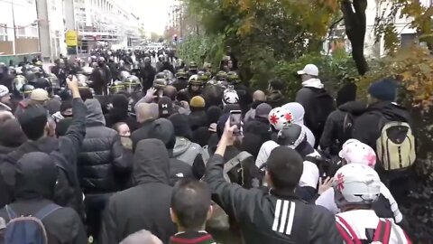 FRANCE - Protesters In Paris Clash With Police In Intense Demonstration Against Mandates