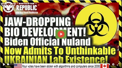 JAW-DROPPING BIO DEVELOPMENT! Biden Official Nuland Admits To Unthinkable UKRAINIAN Lab Existence!