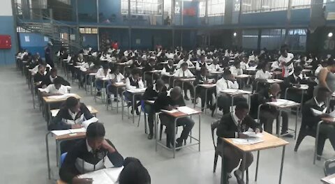 SOUTH AFRICA - Cape Town - uSasazo High School Matric students writing their first English Exam images &amp