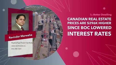 CANADIAN REAL ESATE PRICES ARE $296K HIGHER SINCE BOC LOWERES INTEREST RATES || CANADA HOUSING ||