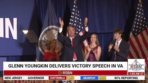 Glenn Youngkin Delivers Virginia Gubernatorial Race Victory Speech in Chantilly, VA 11/2/21