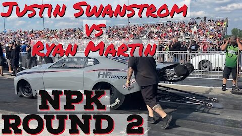 Street Outlaws 2021 No Prep Kings - Hebron, OH: Ryan Martin vs Justin Swanstrom, Round 2
