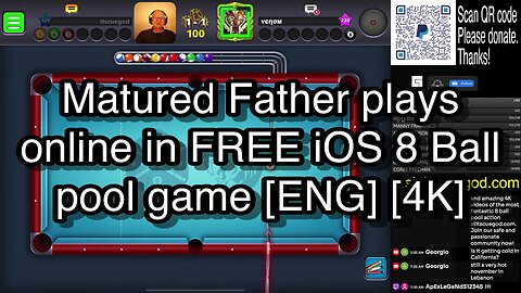 Matured Father plays online in FREE iOS 8 Ball pool game [ENG] [4K] 🎱🎱🎱 8 Ball Pool 🎱🎱🎱