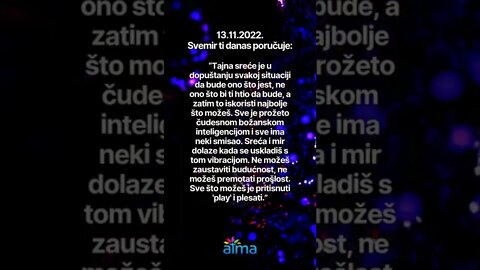 Poruka Svemira 13.11.2022. 💙 ATMA