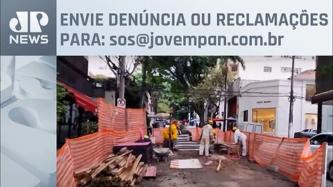 Obra em via no centro da capital paulista causa transtornos | SOS São Paulo