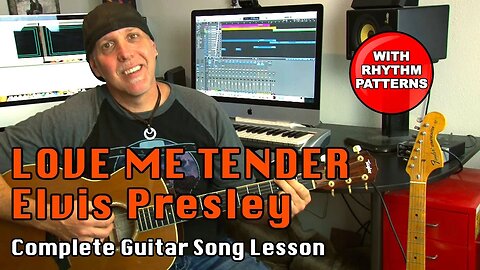 Elvis Presley Love Me Tender song lesson for solo acoustic guitar